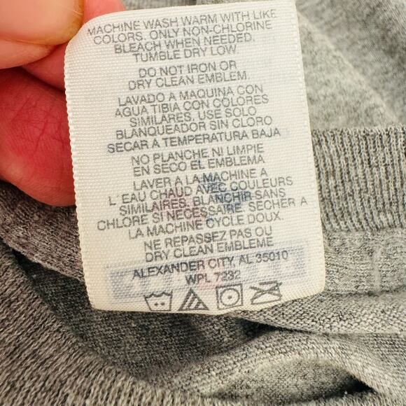 Jerzees Heavyweight Mens Wrestling Cotton Gray Purple Tee Shirt Size Large - Picture 6 of 6